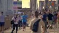 Crowd Brooklyn Bridge people walking crowded pedestrians bikes New York City NYC 4k or 4k+ Resolution