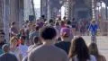 Crowd Brooklyn Bridge people walking crowded pedestrians bike New York City NYC 4k or 4k+ Resolution
