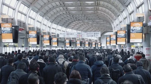 Crowd of businessmen hurry to work Stock Footage 85226542