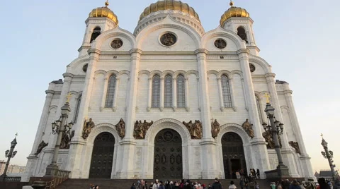 Crowd at the Cathedral Stock Footage 44697377