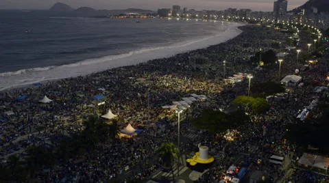 Crowd of Catholics Stock Footage 52550676
