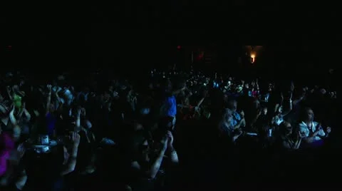 Crowd Cheering at Concert Stock Footage 11429382
