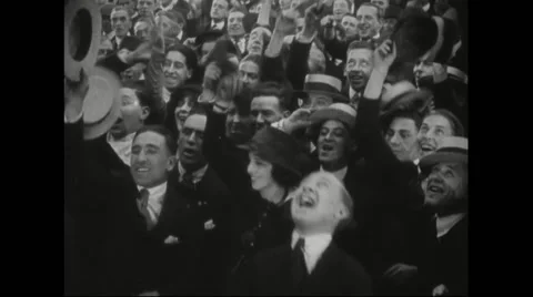 Crowd cheering during draft and mobilization activity Video stock 43320711