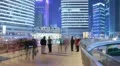Crowd on City Footbridge, Time-lapse HD Footage