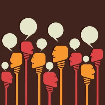 Crowd communication vector Stockillustratie