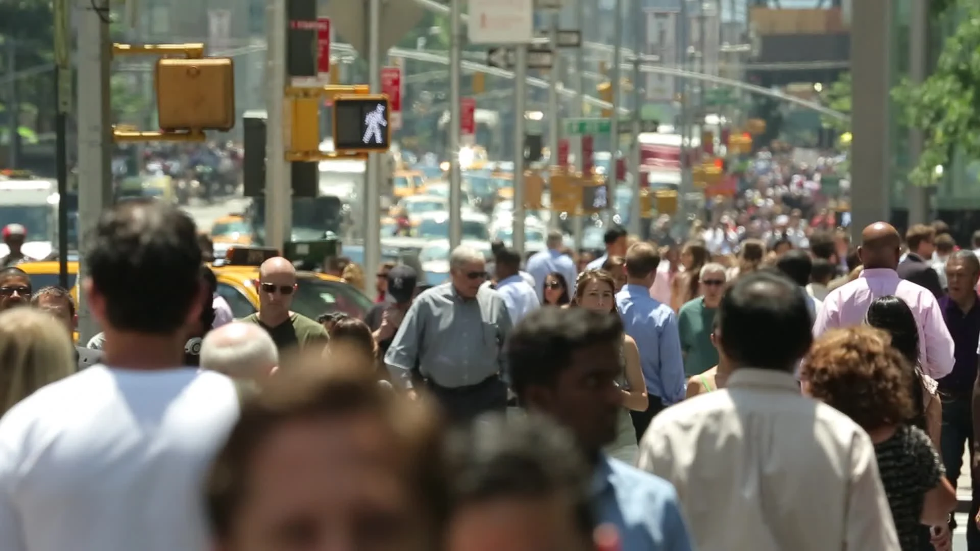 business people walking in the city