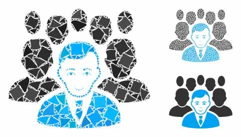 Crowd Composition Icon of Bumpy Items Illustrazione stock