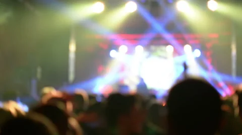 Crowd at concert blurred Video stock 44796249