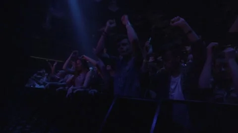 The crowd at a concert in epic slow motion action Stock Footage 61851155