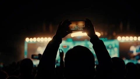 Crowd at a concert event Stock Photos