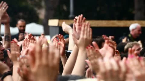 Crowd at concert Stock Footage 11059248