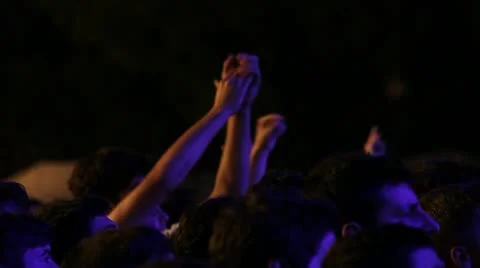 Crowd at concert Stock Footage 11060911