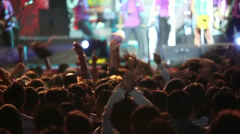 Crowd on concert Stock Footage 12604366