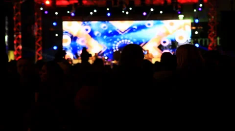 Crowd At Concert Stock Footage 34993762