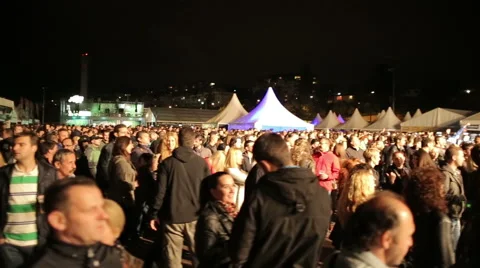 Crowd at concert Stock Footage 44842882