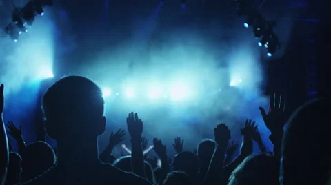 Crowd at Concert Stock Footage 68715621