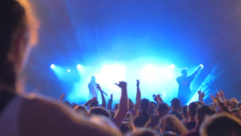 Crowd at a concert Stock Footage 130383219