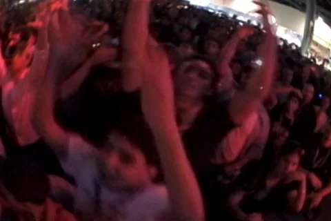Crowd at concert going crazy Stock Footage 113018