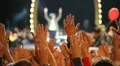 Crowd at concert (hands on air) HD Footage