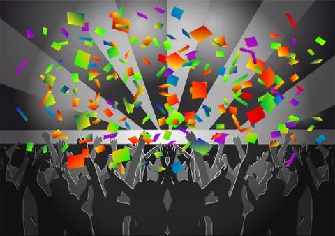 Crowd concert Stock Illustration