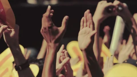 Crowd in Concert Night Stock Footage 45513553