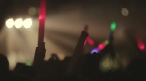 Crowd in Concert Night Stock Footage 45514974