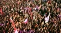 Crowd at concert in the night (pan) HD Footage
