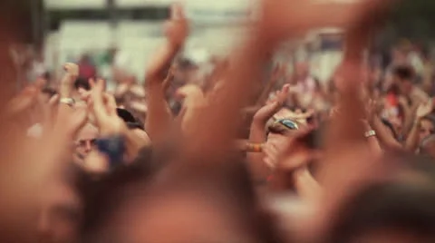Crowd in Concert (slomo) Stock Footage 23713060