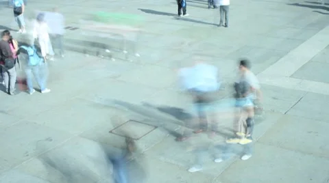 Crowd on Concrete time lapse Stock Footage 8359933