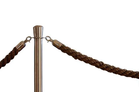 Crowd control rope barrier Stock Photos