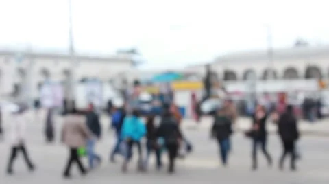 Crowd crossing a road 스톡 동영상 62853748
