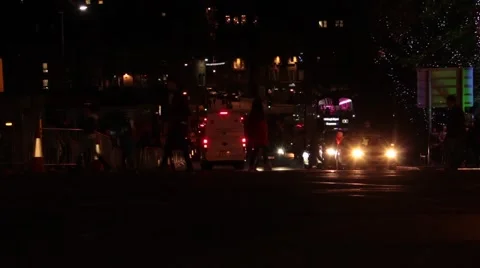 Crowd Crossing Street Stock Footage 44233787