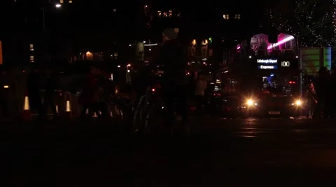 Crowd Crossing Street time lapse Stock Footage 44234819