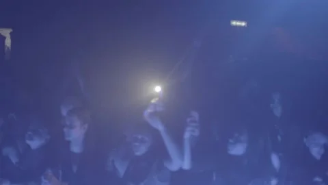 Crowd dancing and filming at gig Stock-Footage 138021701