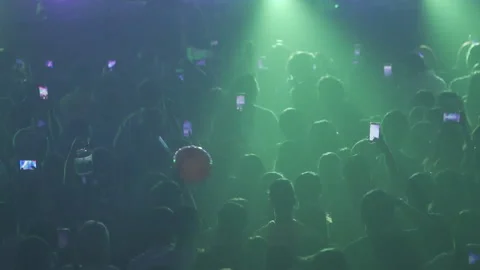 Crowd dancing in concert 50fps Vídeos de archivo 156064433