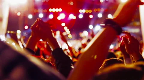 Crowd dancing on the concert new series Stock Footage 53292339
