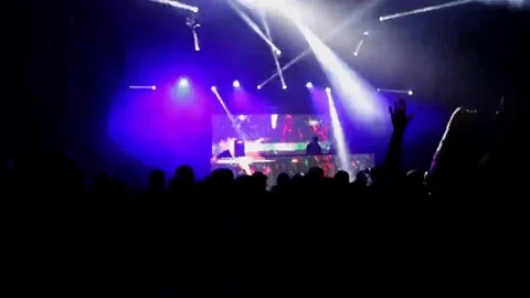 Crowd dancing at music concert Stock Footage 69268131