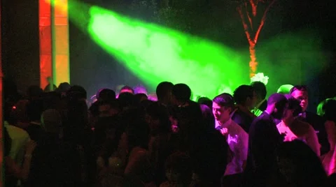 Crowd Dancing at a Nightclub Stock Footage 5181260