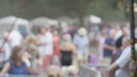Crowd Day Time Out Of Focus Stock Footage 92771014