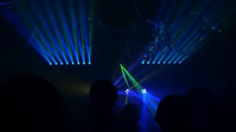 Crowd during dance party at night Stock Footage 269345928