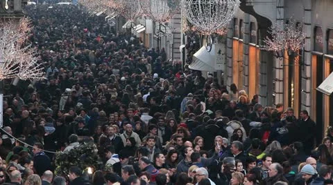 Crowd during sales time Stock-Footage 20476431