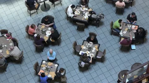 Crowd eating 2 Stock-Footage 10592774