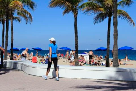 Crowd enjoying spring break Stock Photos