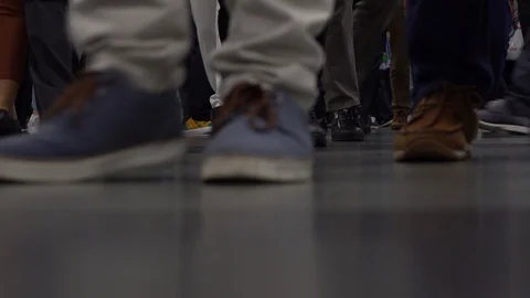 Crowd in the exhibition Stock Footage 105877089
