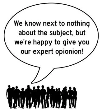 Crowd expert opinion Stock Illustration