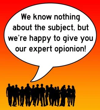 Crowd expert opinion Stockillustratie