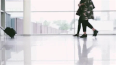 Crowd feets walking in at a floor 4k footage Stock Footage 82695384