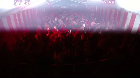 Crowd filmed from the stage [High Angle] Stock Footage 24803165
