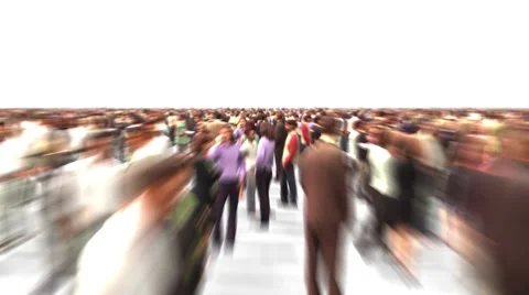 Crowd flight through Stock Footage 8579000