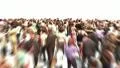 Crowd flight through - zoom out HD Footage